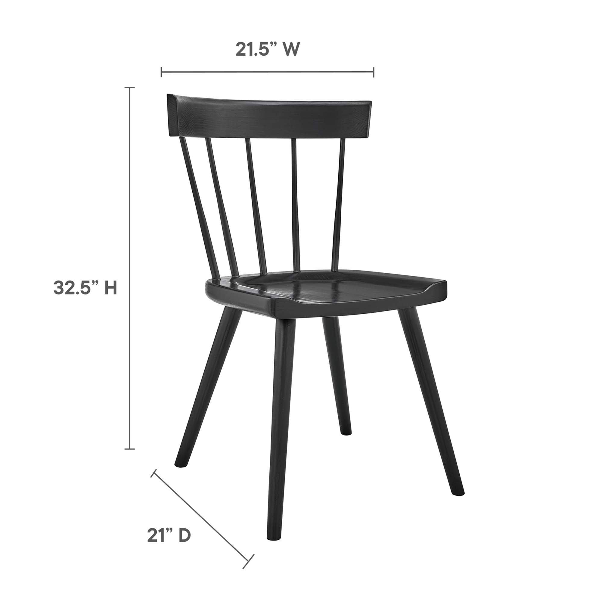 Sutter Wood Dining Side Chair Set of 2