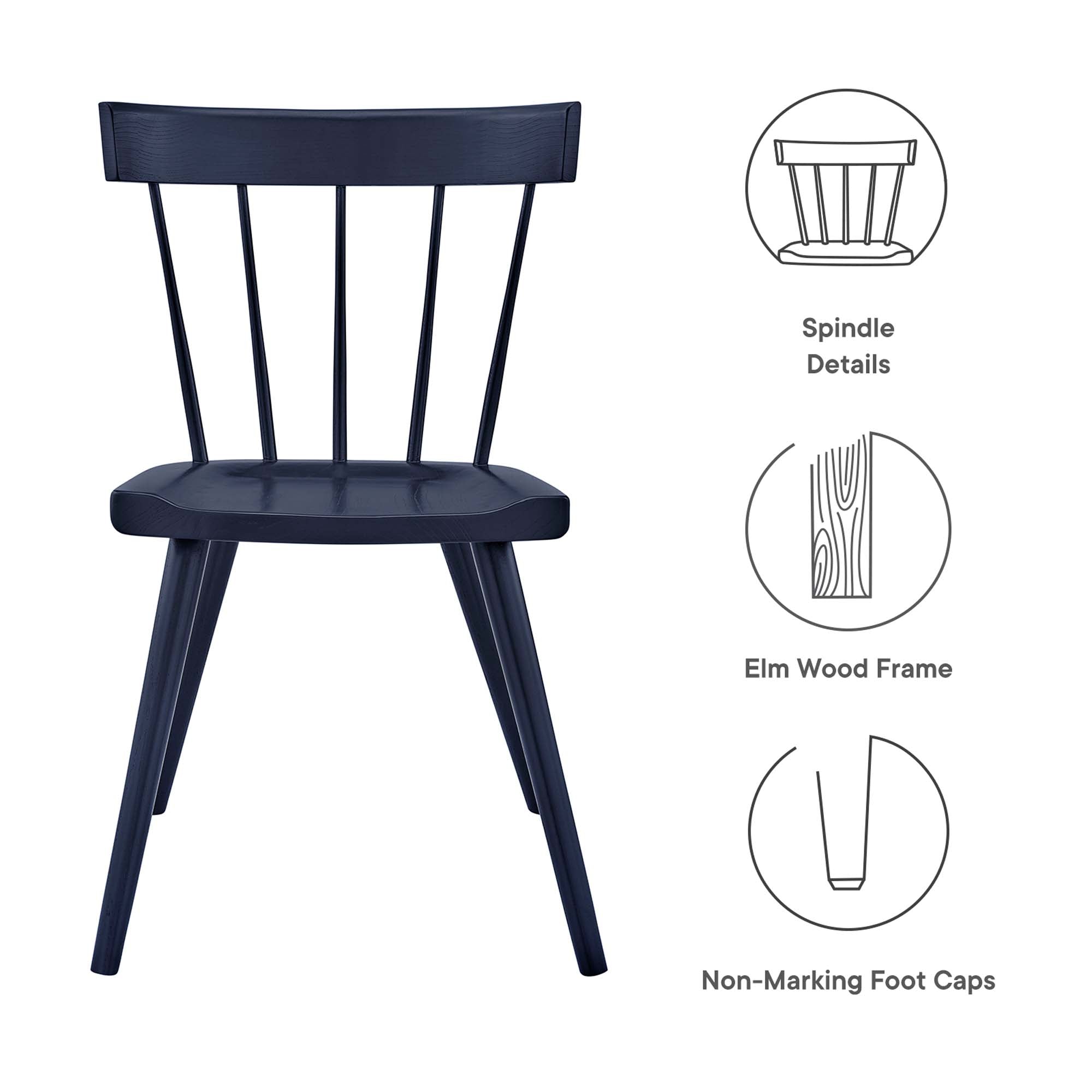 Sutter Wood Dining Side Chair Set of 2