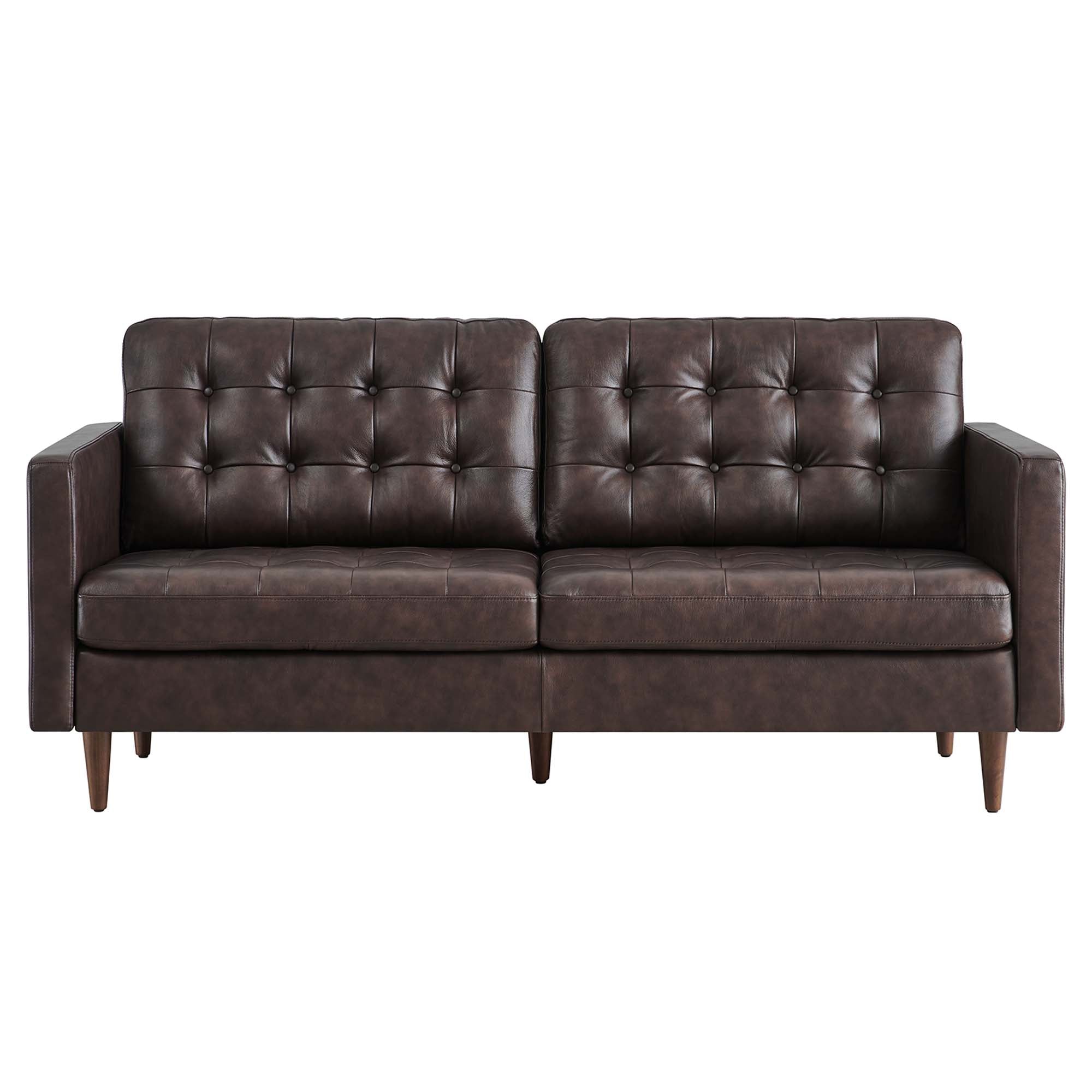 Exalt Tufted Leather Sofa