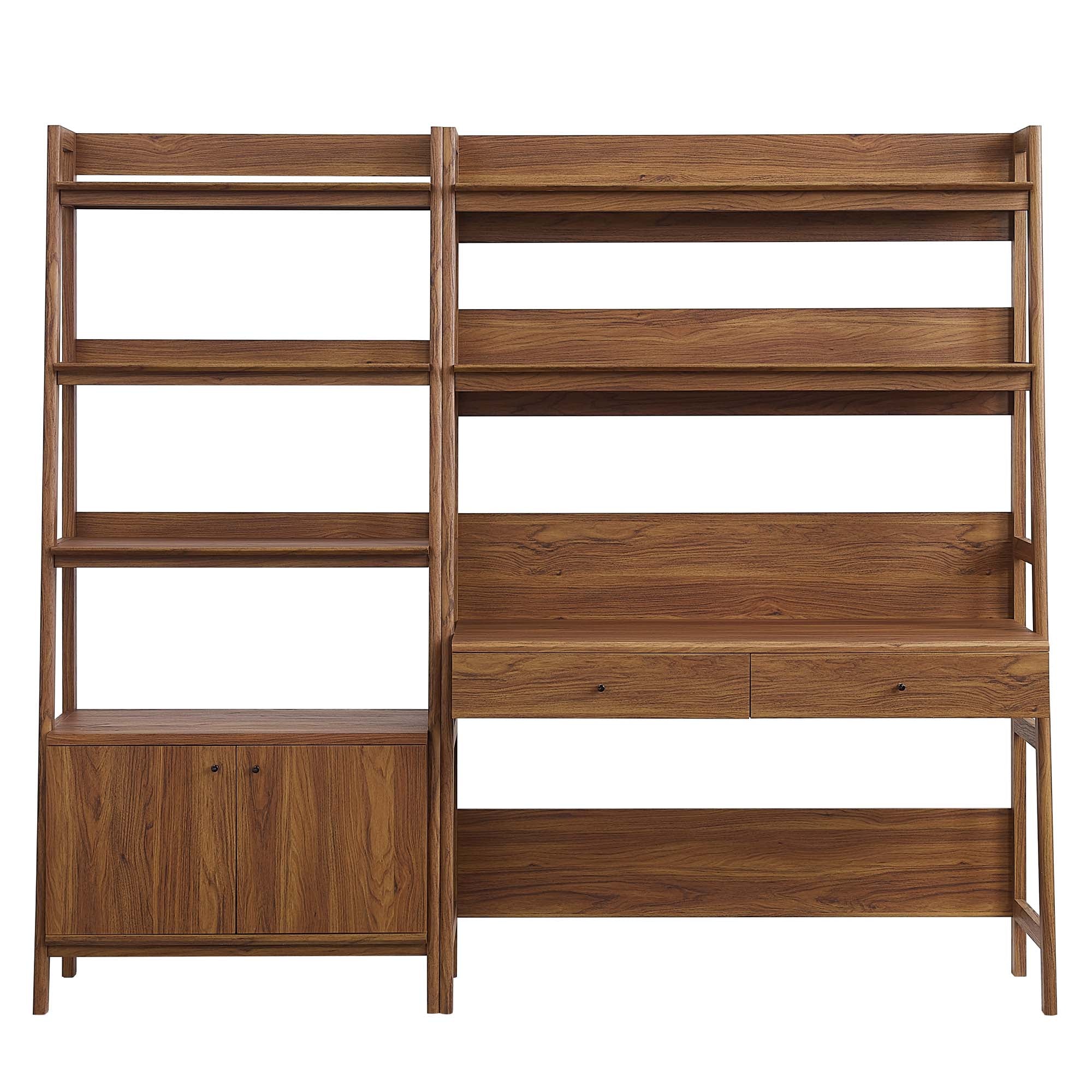 Bixby 2-Piece Wood Office Desk and Bookshelf