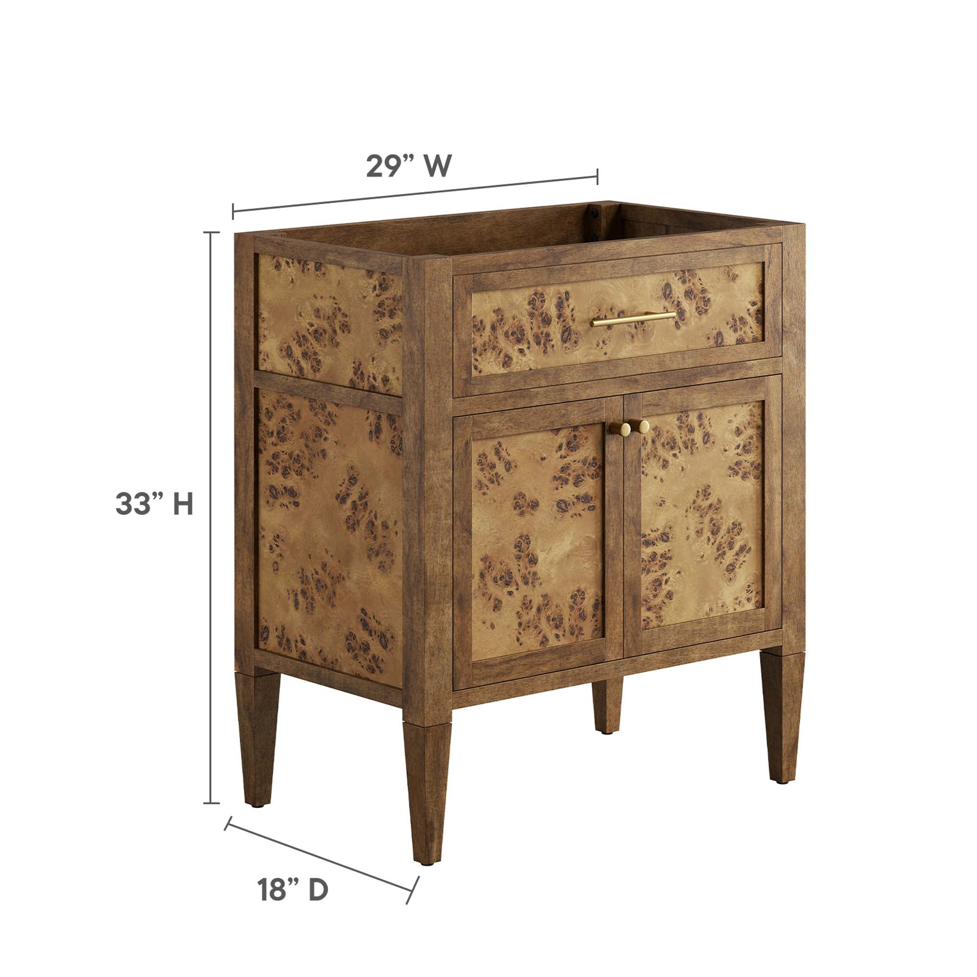 Elysian 30" Bathroom Vanity Cabinet (Sink Basin Not Included)