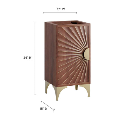 Daylight 18" Walnut Bathroom Vanity Cabinet