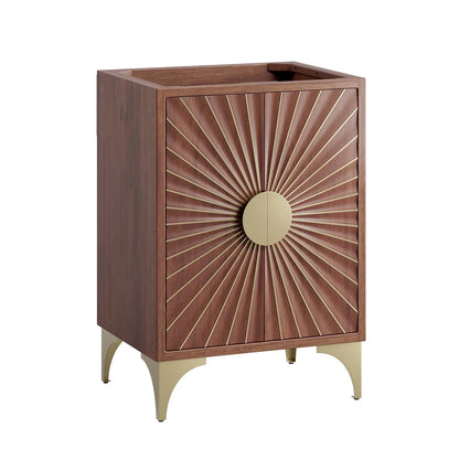 Daylight 24" Walnut Bathroom Vanity Cabinet