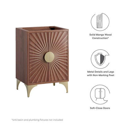 Daylight 24" Walnut Bathroom Vanity Cabinet