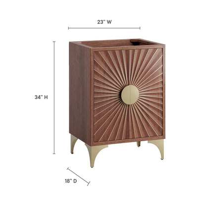 Daylight 24" Walnut Bathroom Vanity Cabinet