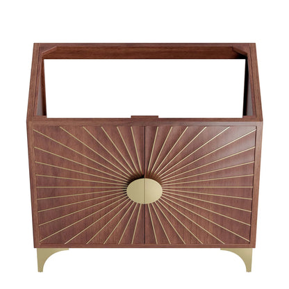 Daylight 36" Walnut Bathroom Vanity Cabinet