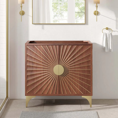 Daylight 36" Walnut Bathroom Vanity Cabinet