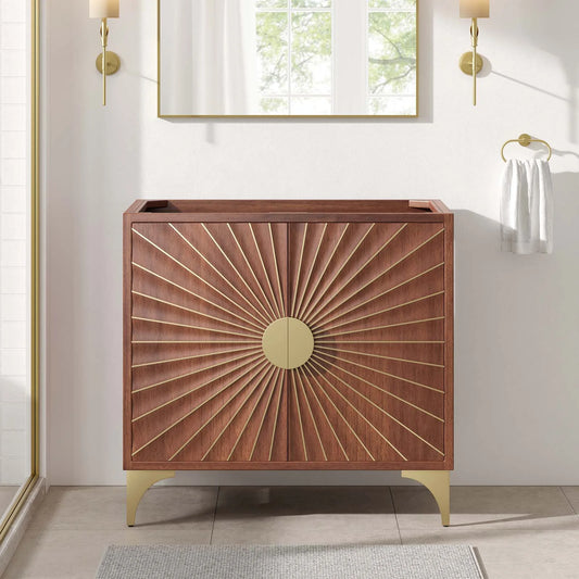 Daylight 36" Walnut Bathroom Vanity Cabinet