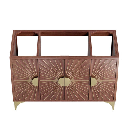 Daylight 48" Walnut Single Sink Compatible (Not Included) Bathroom Vanity Cabinet