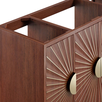 Daylight 48" Walnut Single Sink Compatible (Not Included) Bathroom Vanity Cabinet