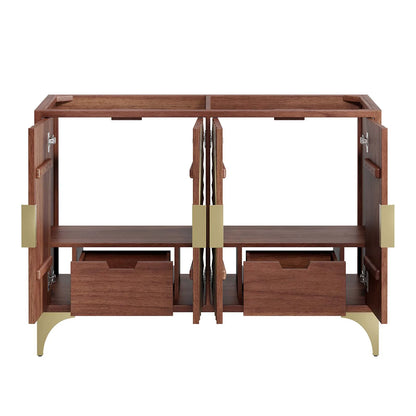 Daylight 48" Walnut Double Sink Compatible (Not Included) Bathroom Vanity Cabinet