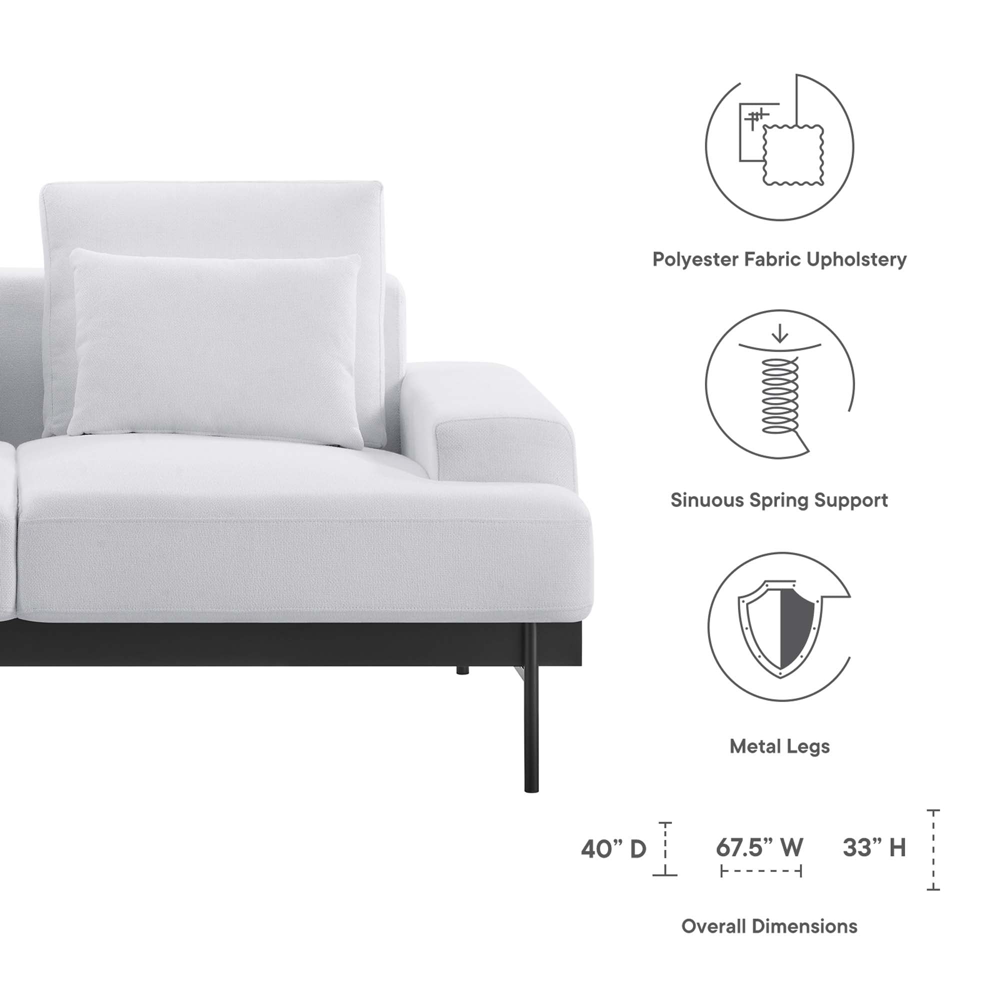 Proximity Upholstered Fabric Loveseat