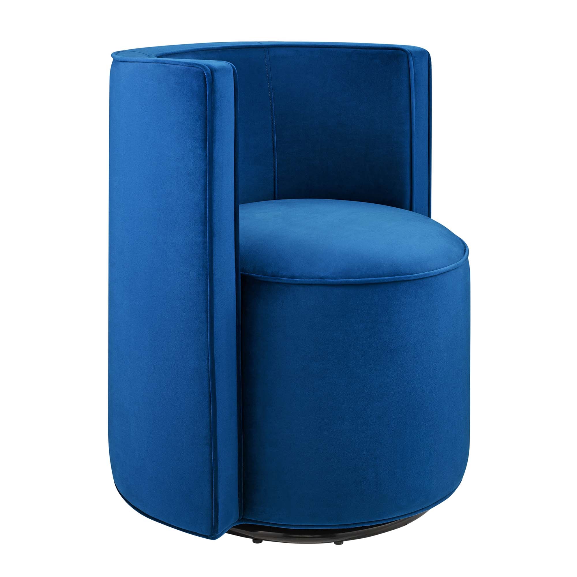 Della Performance Velvet Fabric Swivel Chair