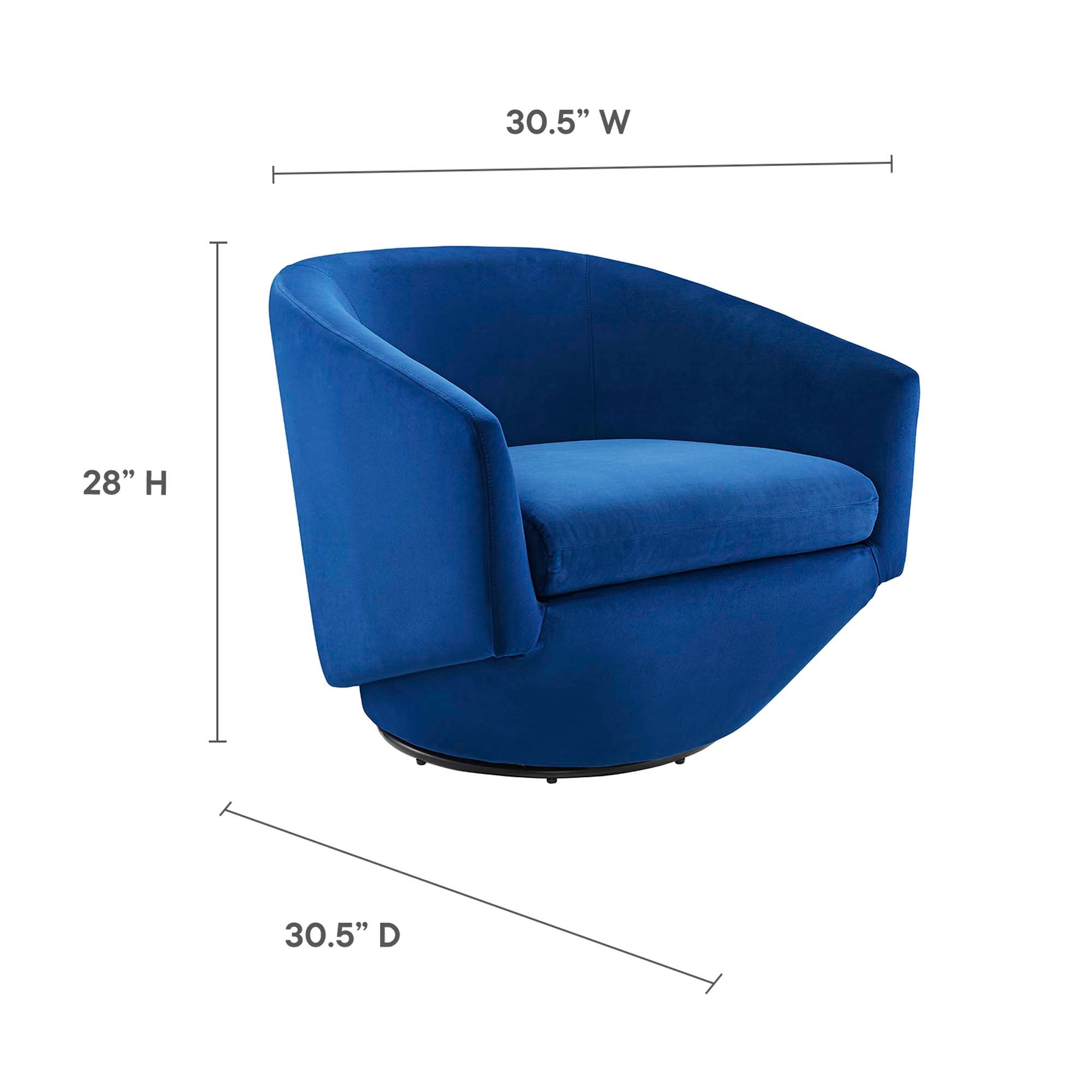 Series Performance Velvet Fabric Swivel Chair