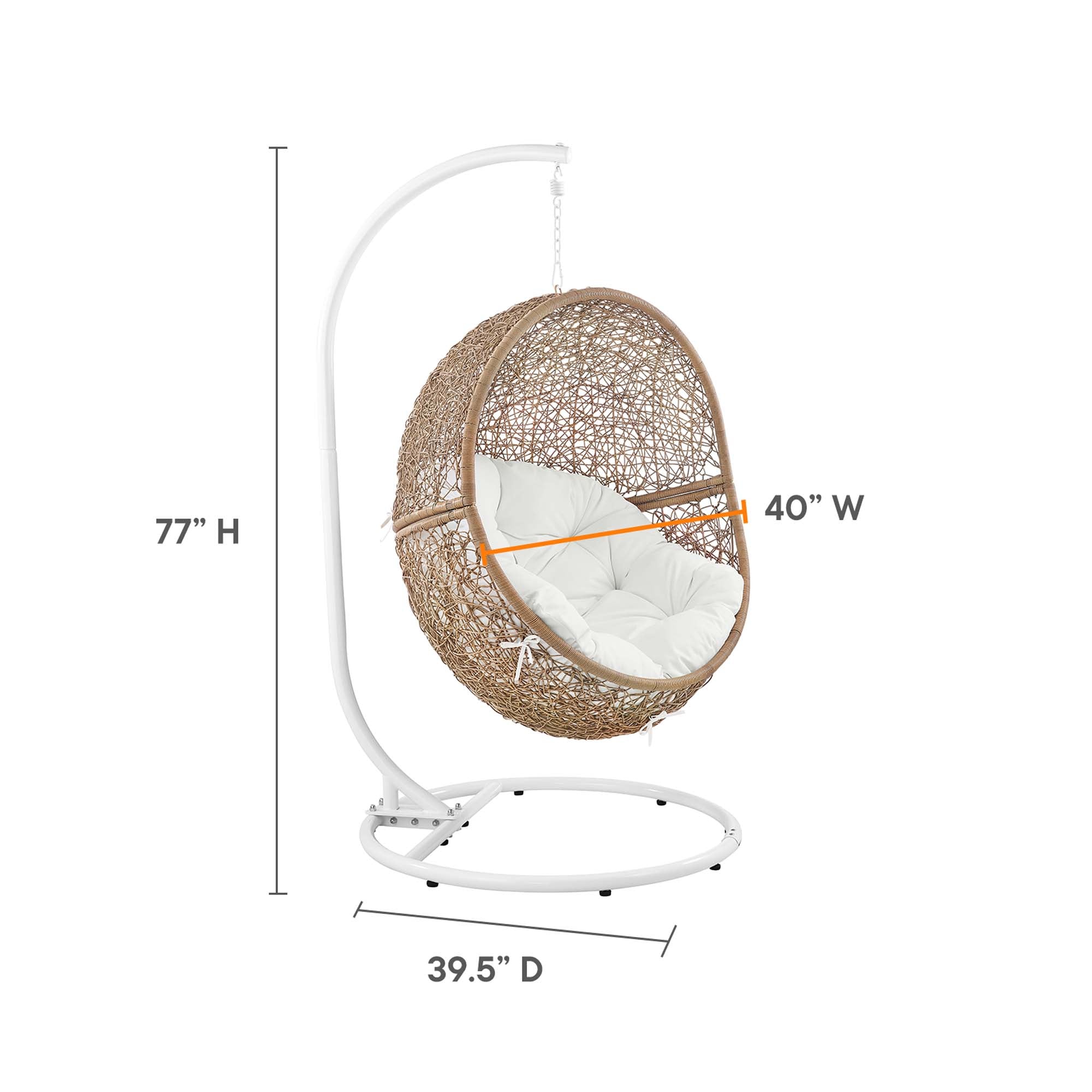 Encase Outdoor Patio Rattan Swing Chair