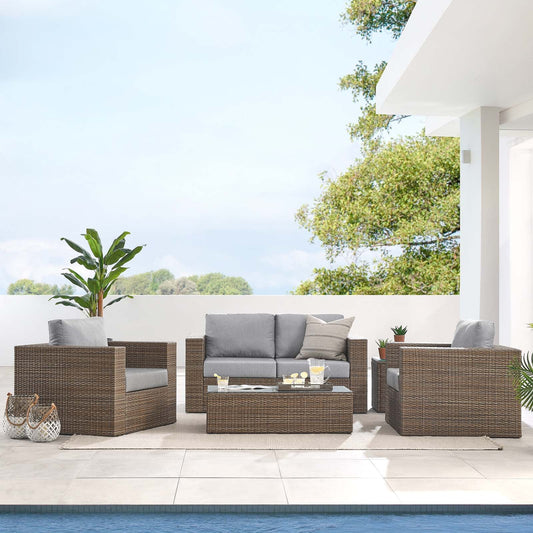 Convene Outdoor Patio Outdoor Patio 4-Piece Furniture Set