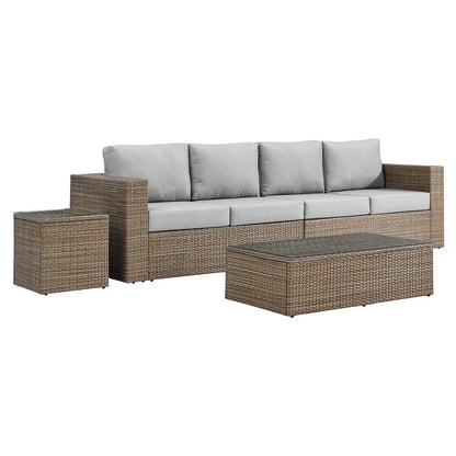 Convene Outdoor Patio Outdoor Patio 4-Piece Furniture Set