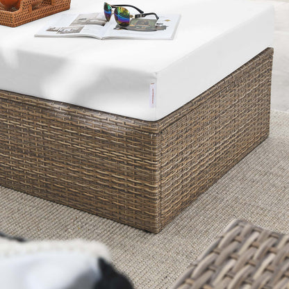 Convene Outdoor Patio Outdoor Patio Sectional Sofa and Ottoman Set