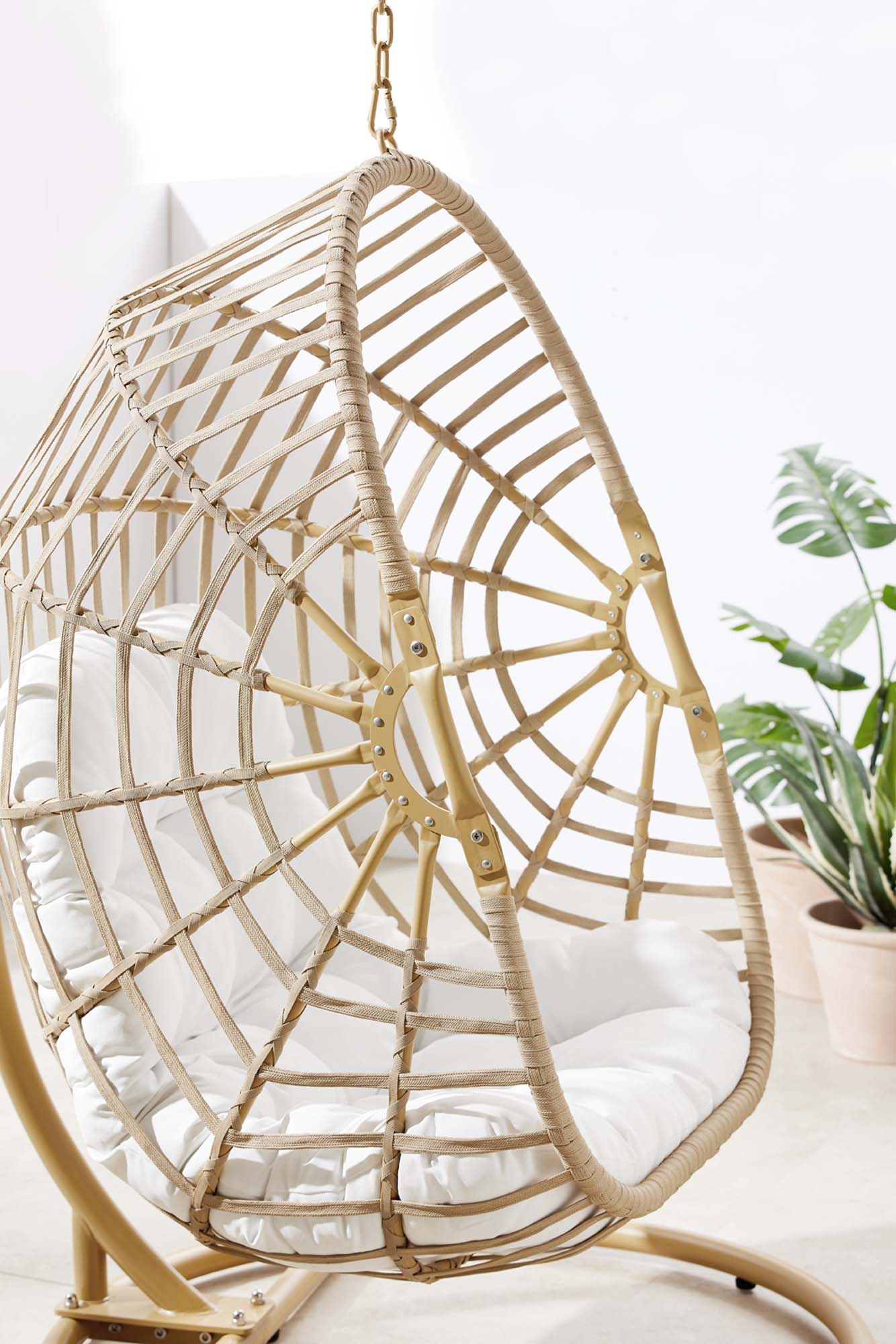 Amalie Wicker Rattan Outdoor Patio Rattan Swing Chair