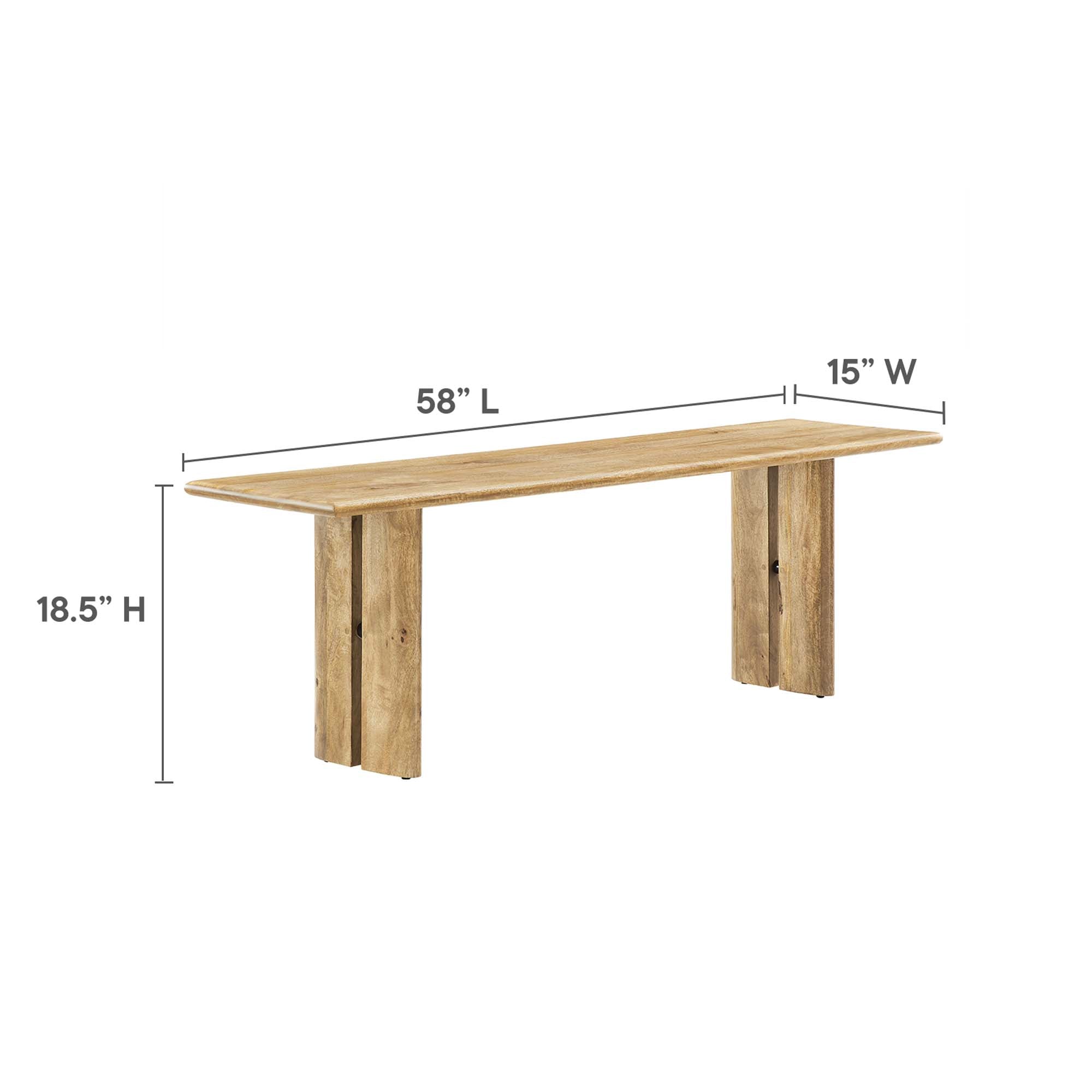 Amistad 58" Wood Bench