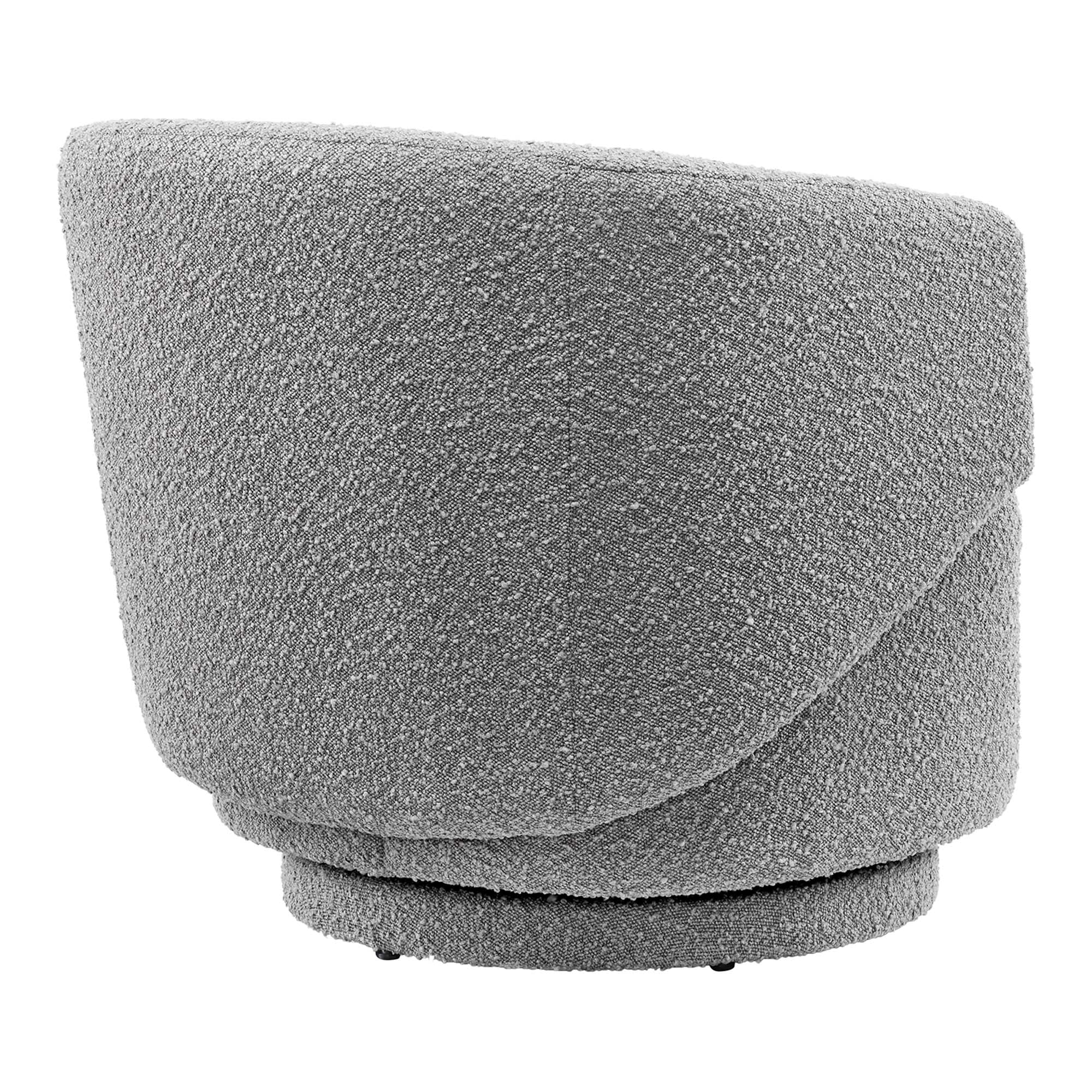 Celestia Boucle Fabric Swivel Chair