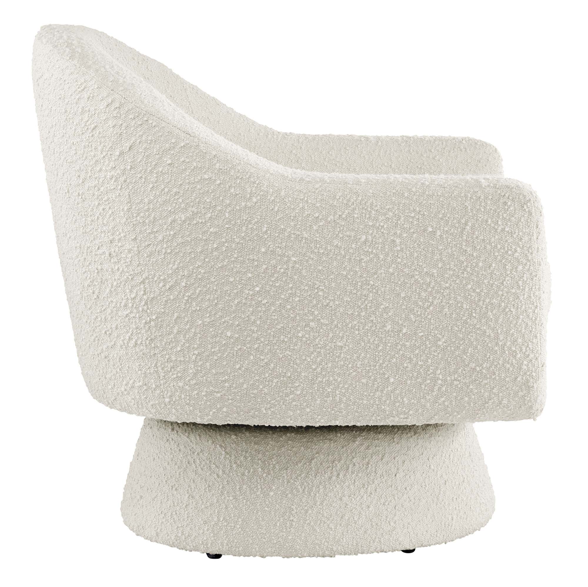 Astral Boucle Fabric Swivel Chair