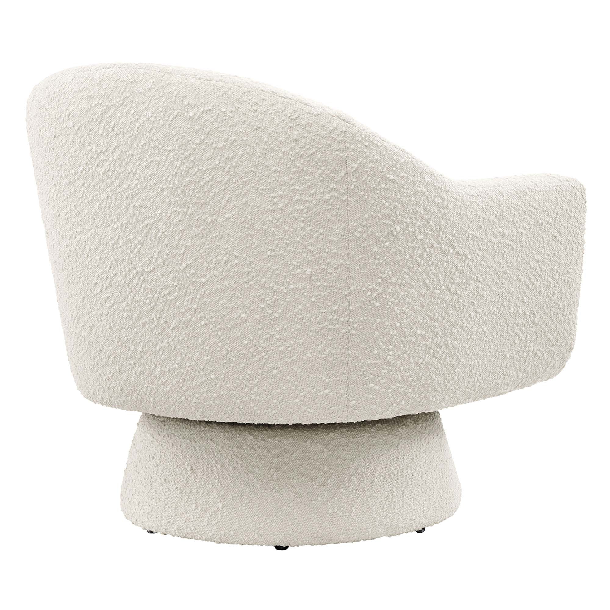 Astral Boucle Fabric Swivel Chair