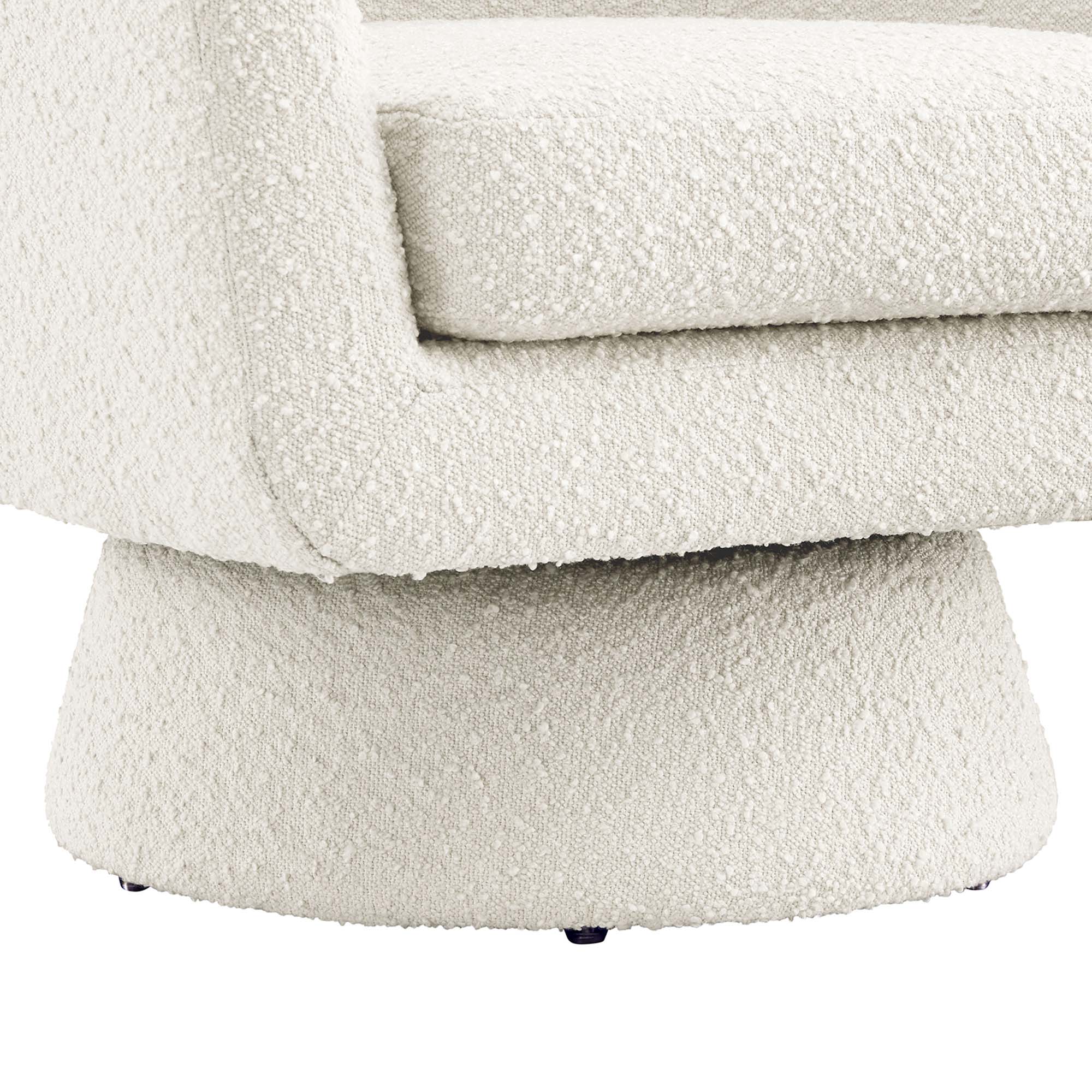 Astral Boucle Fabric Swivel Chair