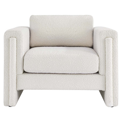 Visible Boucle Fabric Armchair