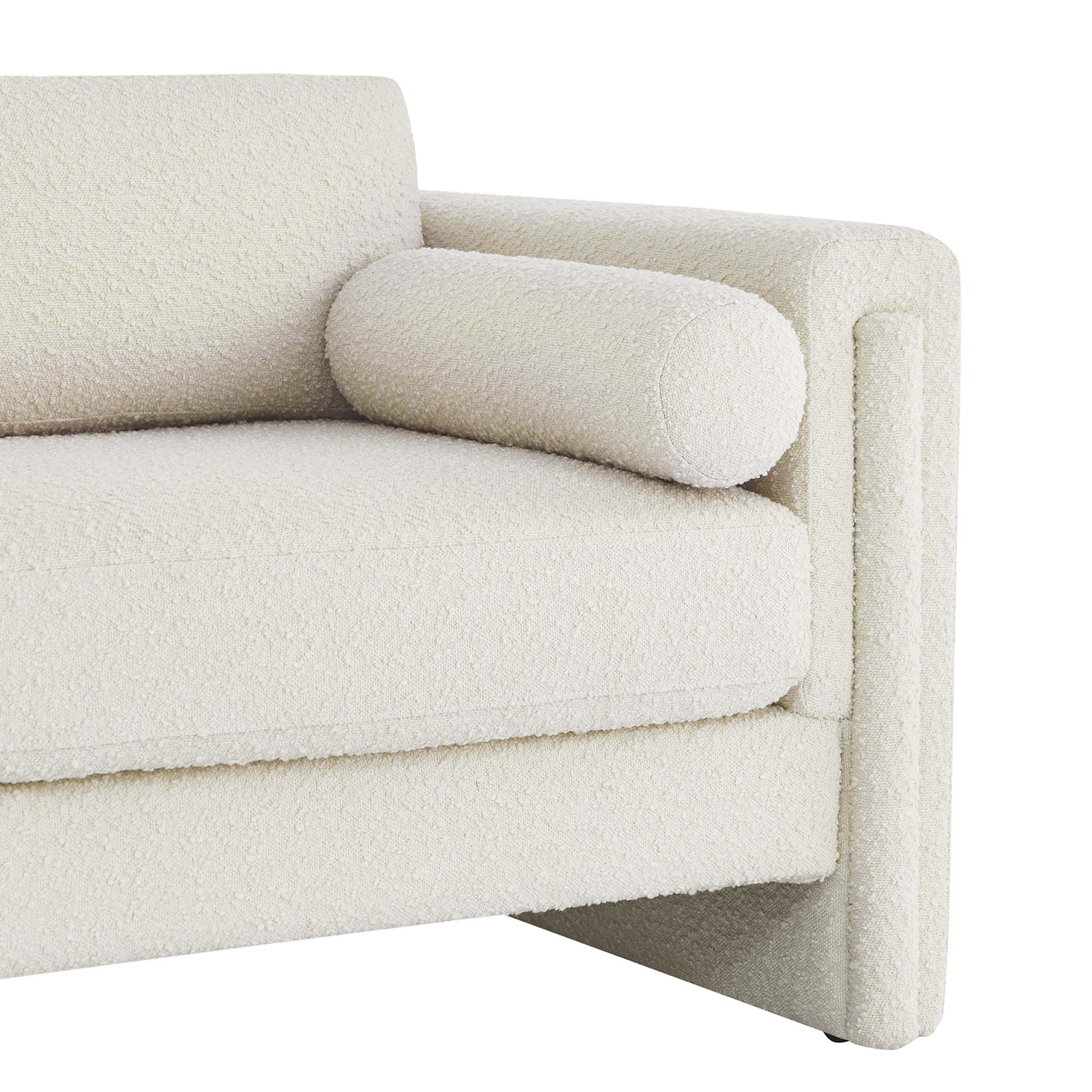 Visible Boucle Fabric Sofa