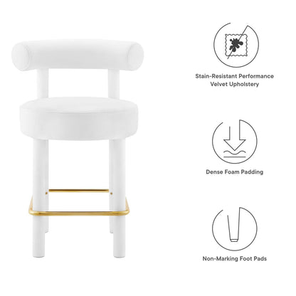 Toulouse Performance Velvet Counter Stool