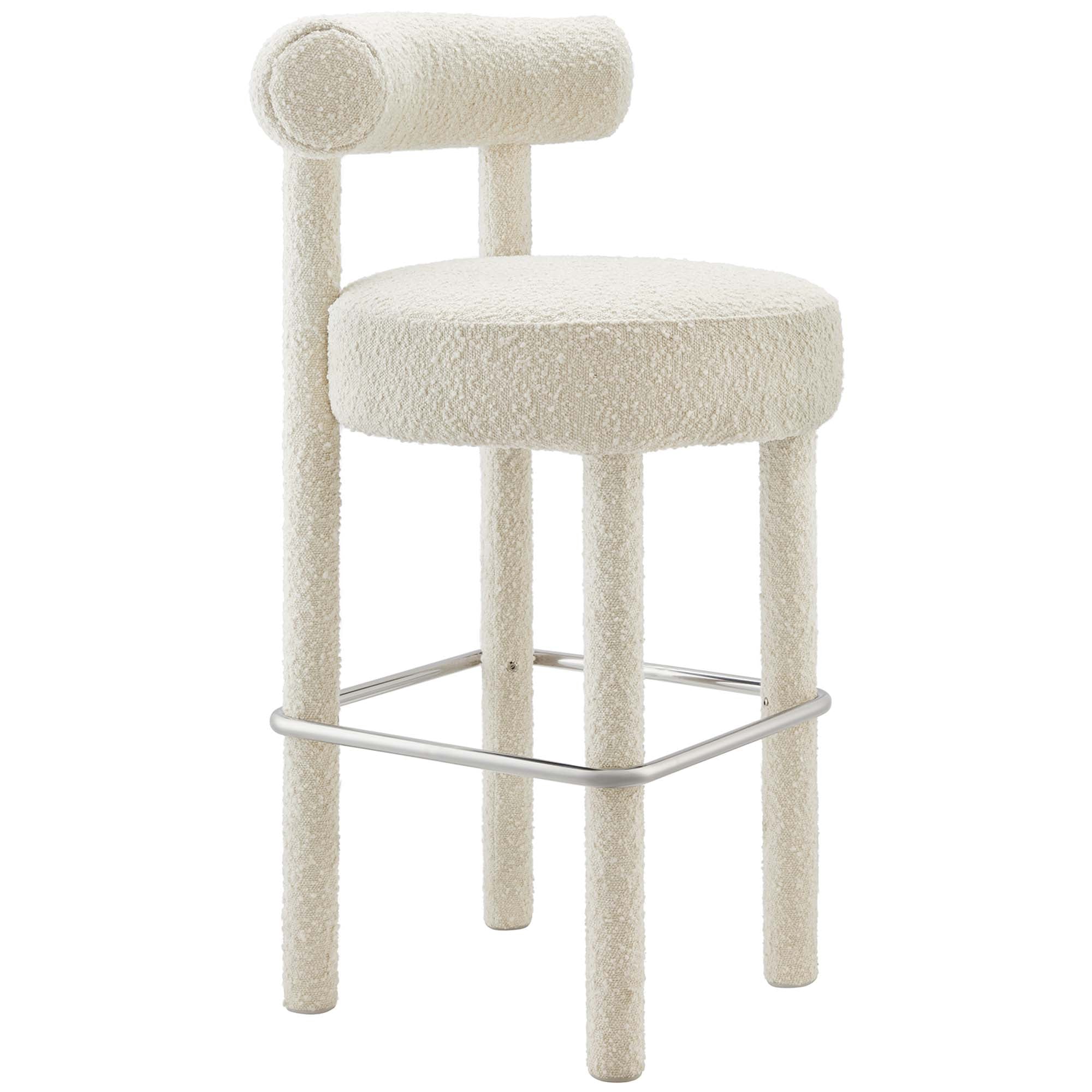 Toulouse Boucle Fabric Bar Stool