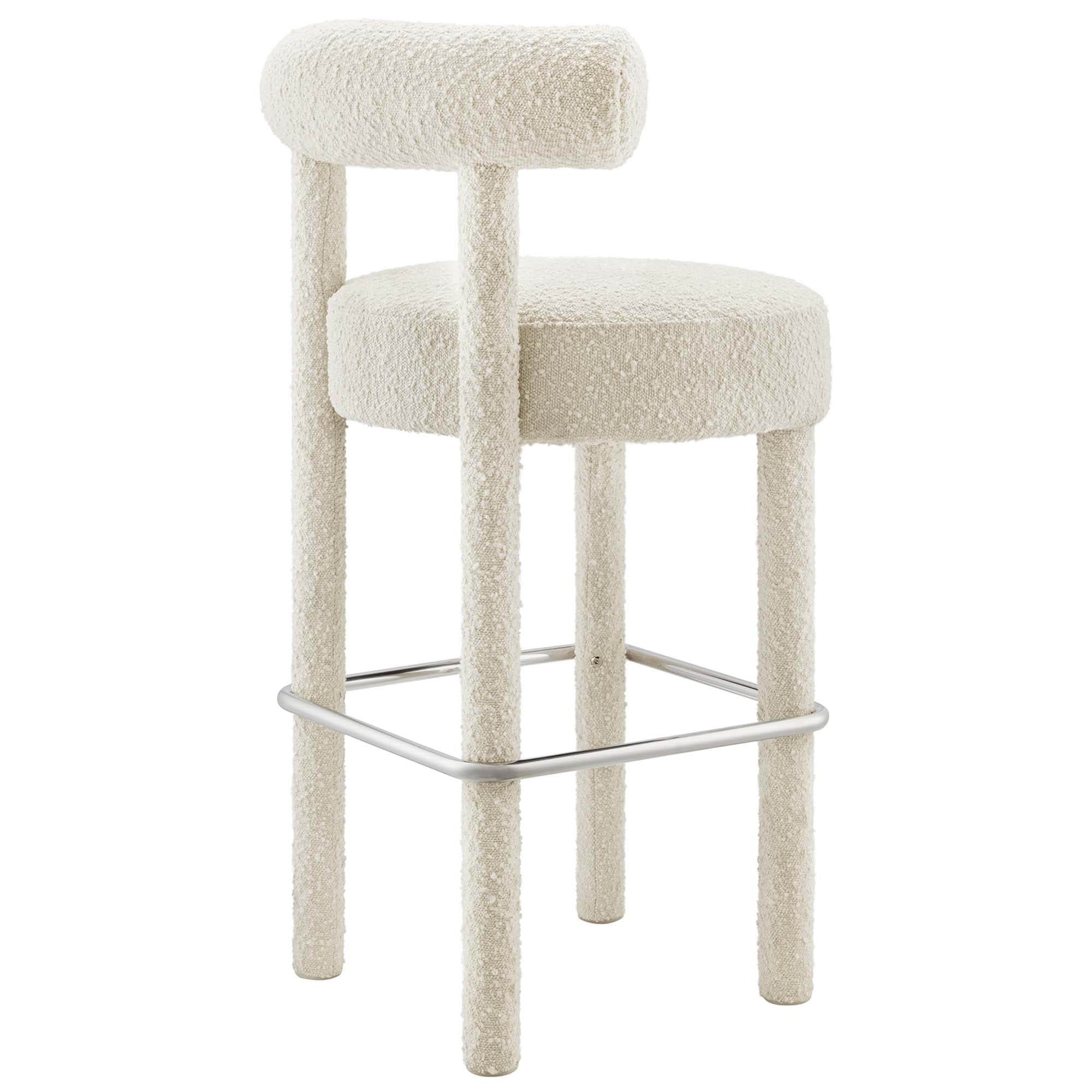 Toulouse Boucle Fabric Bar Stool