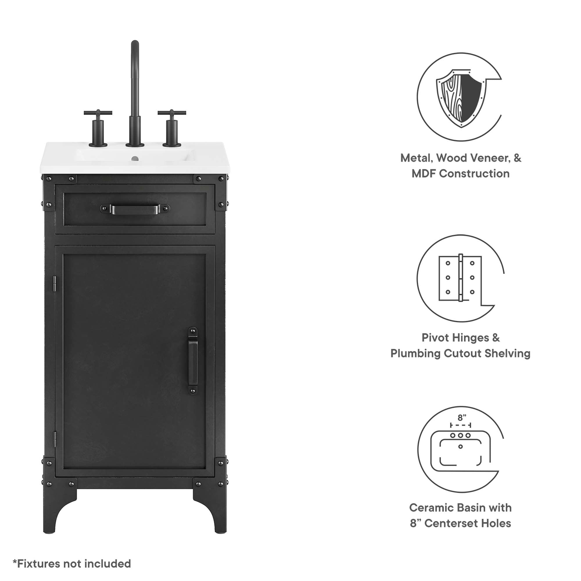 Steamforge 18" Bathroom Vanity