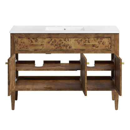 Elysian 48" Wood Single Sink Bathroom Vanity