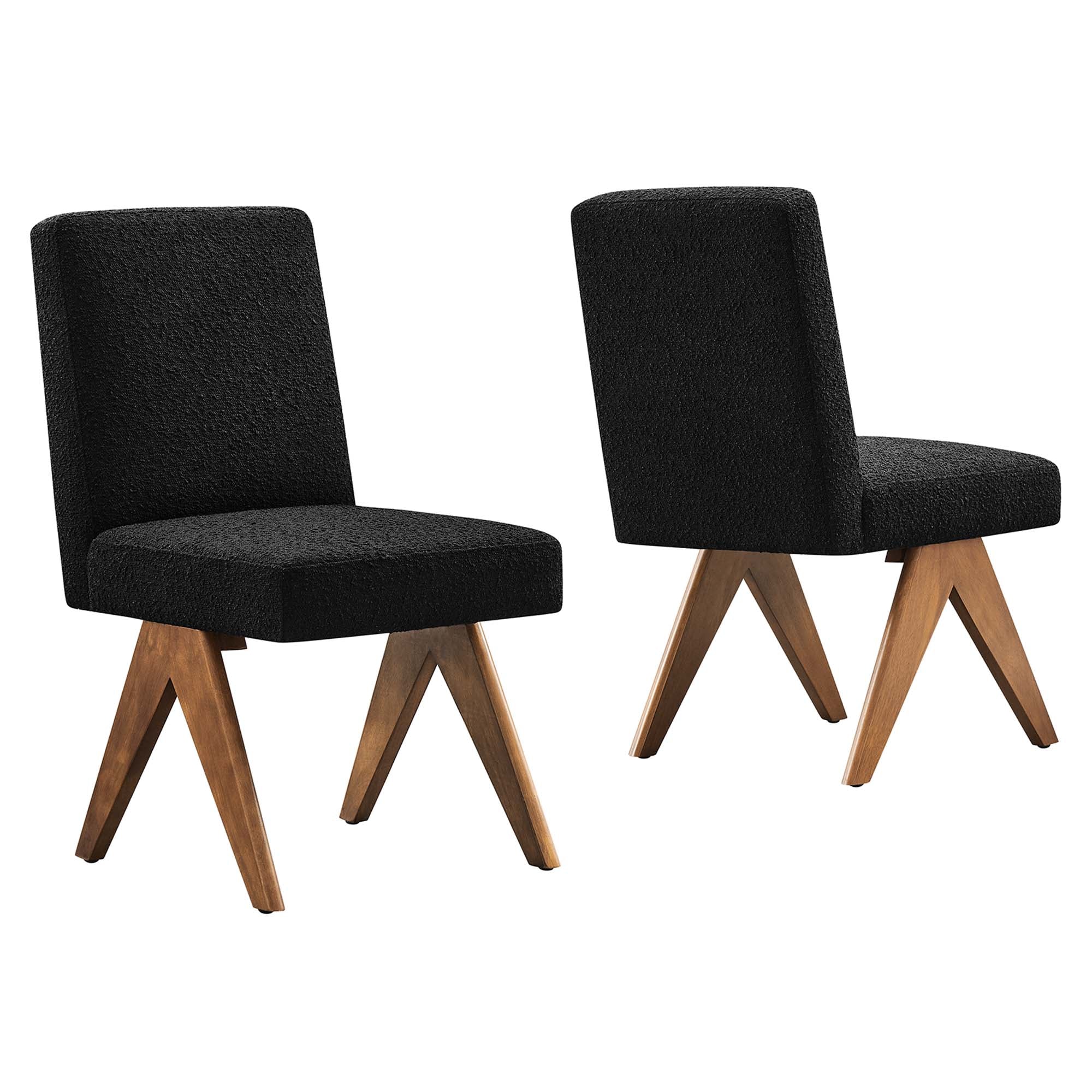 Lyra Boucle Fabric Dining Room Side Chair - Set of 2