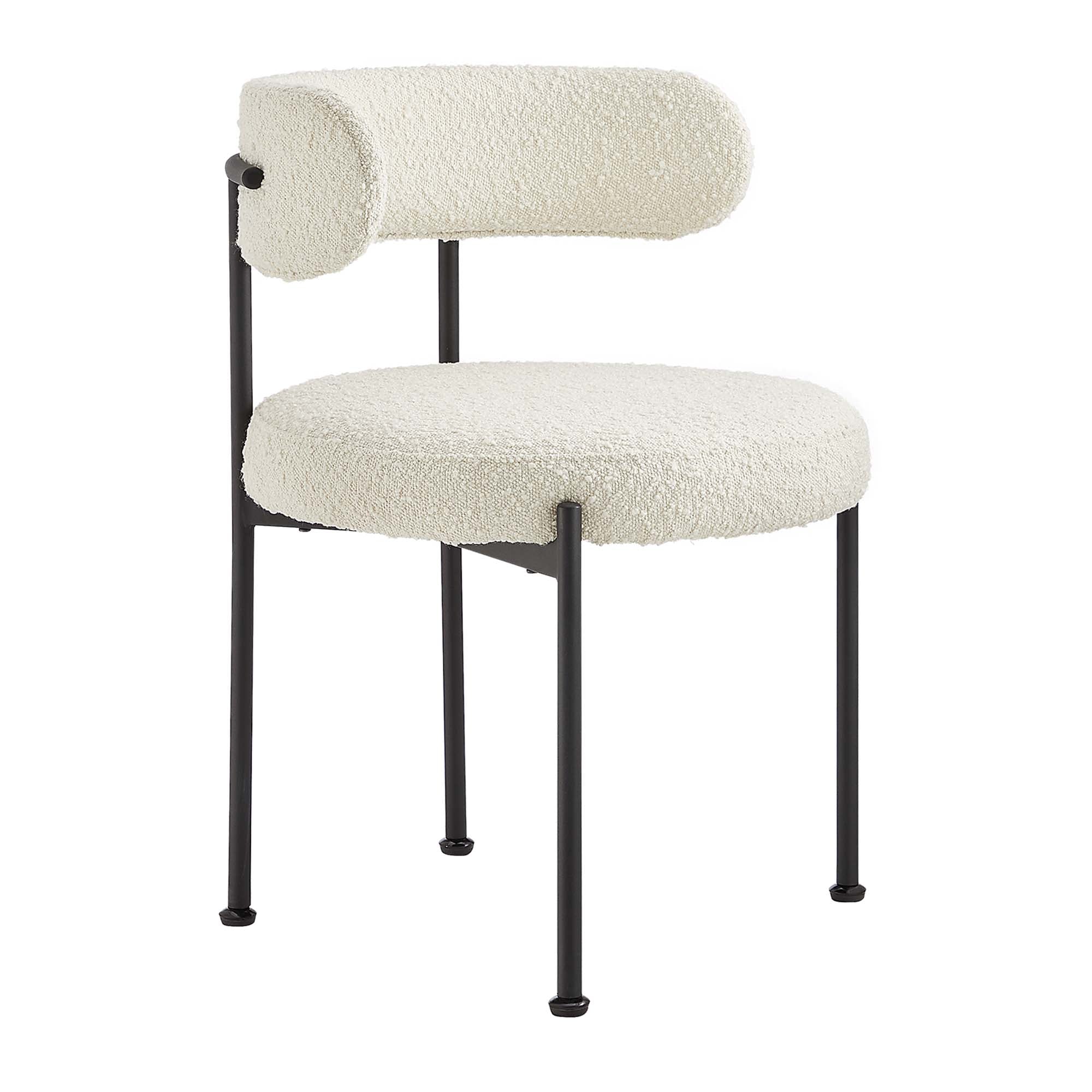 Albie Boucle Fabric Dining Chairs - Set of 2