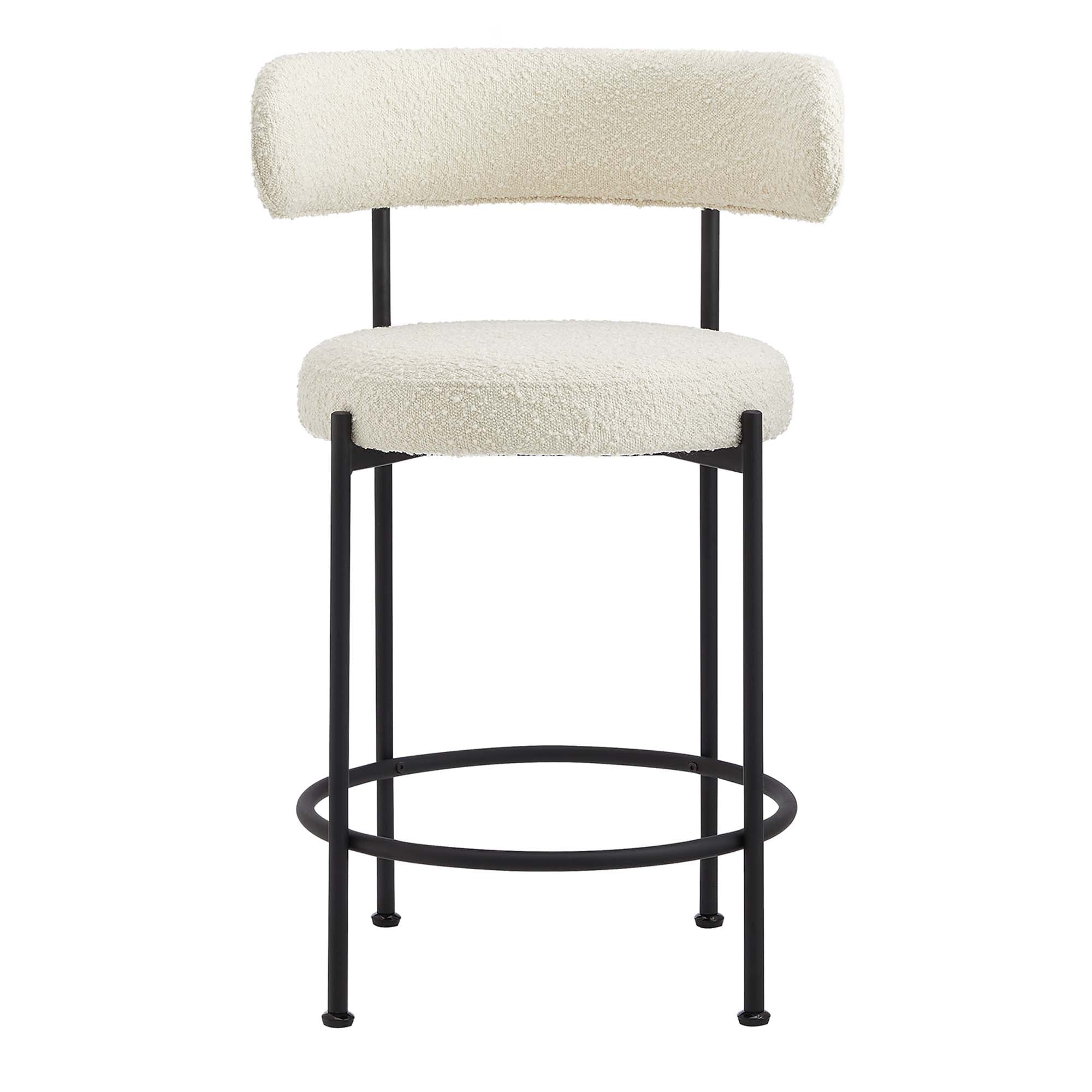 Albie Boucle Fabric Counter Stools - Set of 2