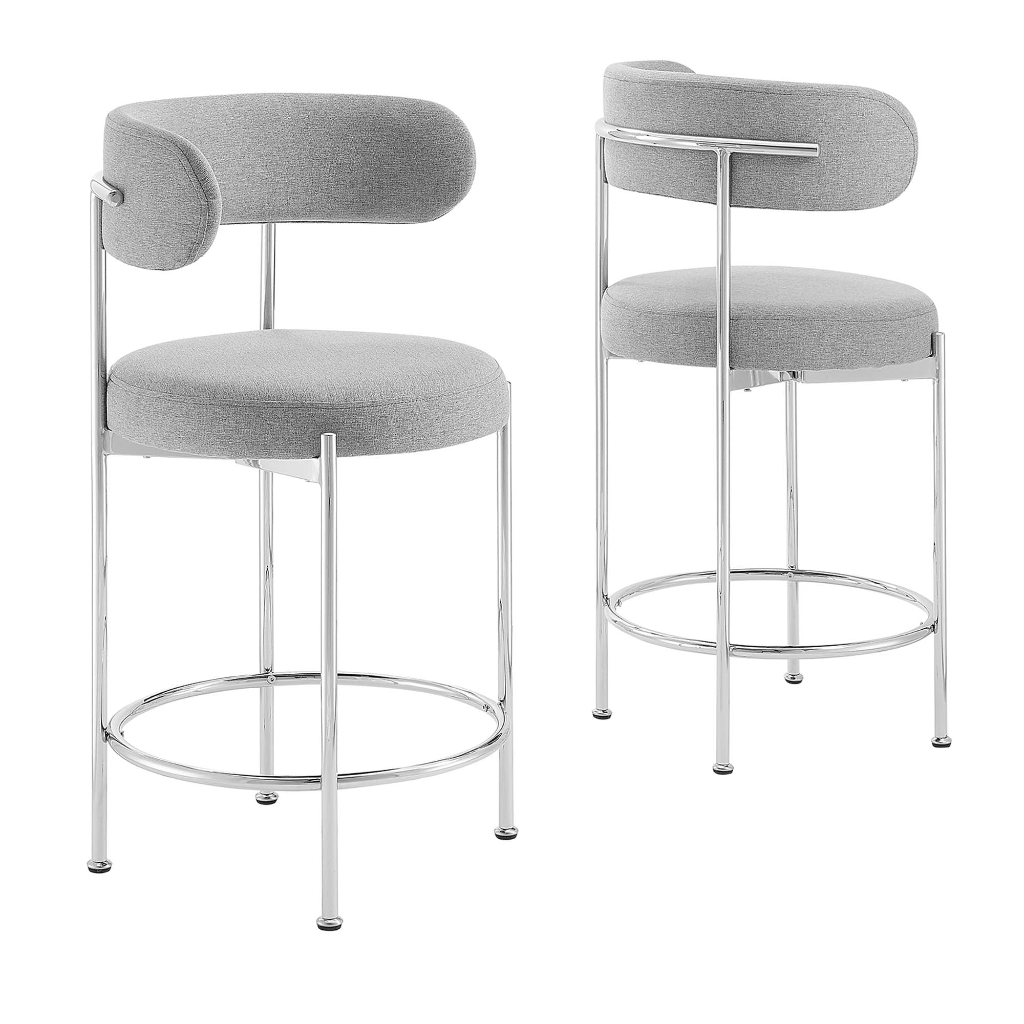 Albie Fabric Counter Stools - Set of 2