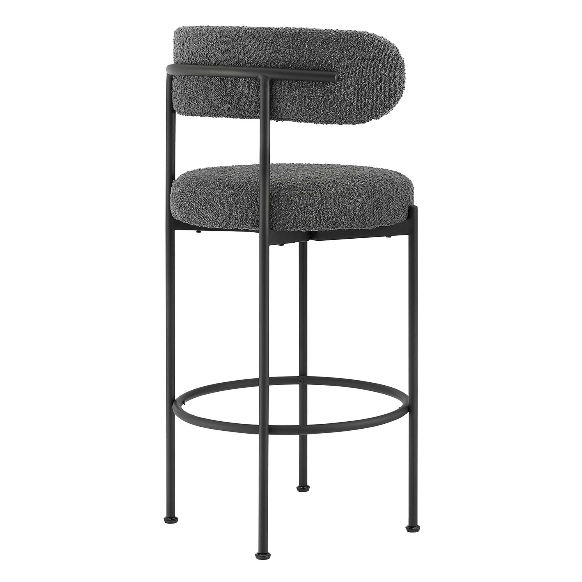 Albie Boucle Fabric Bar Stools - Set of 2