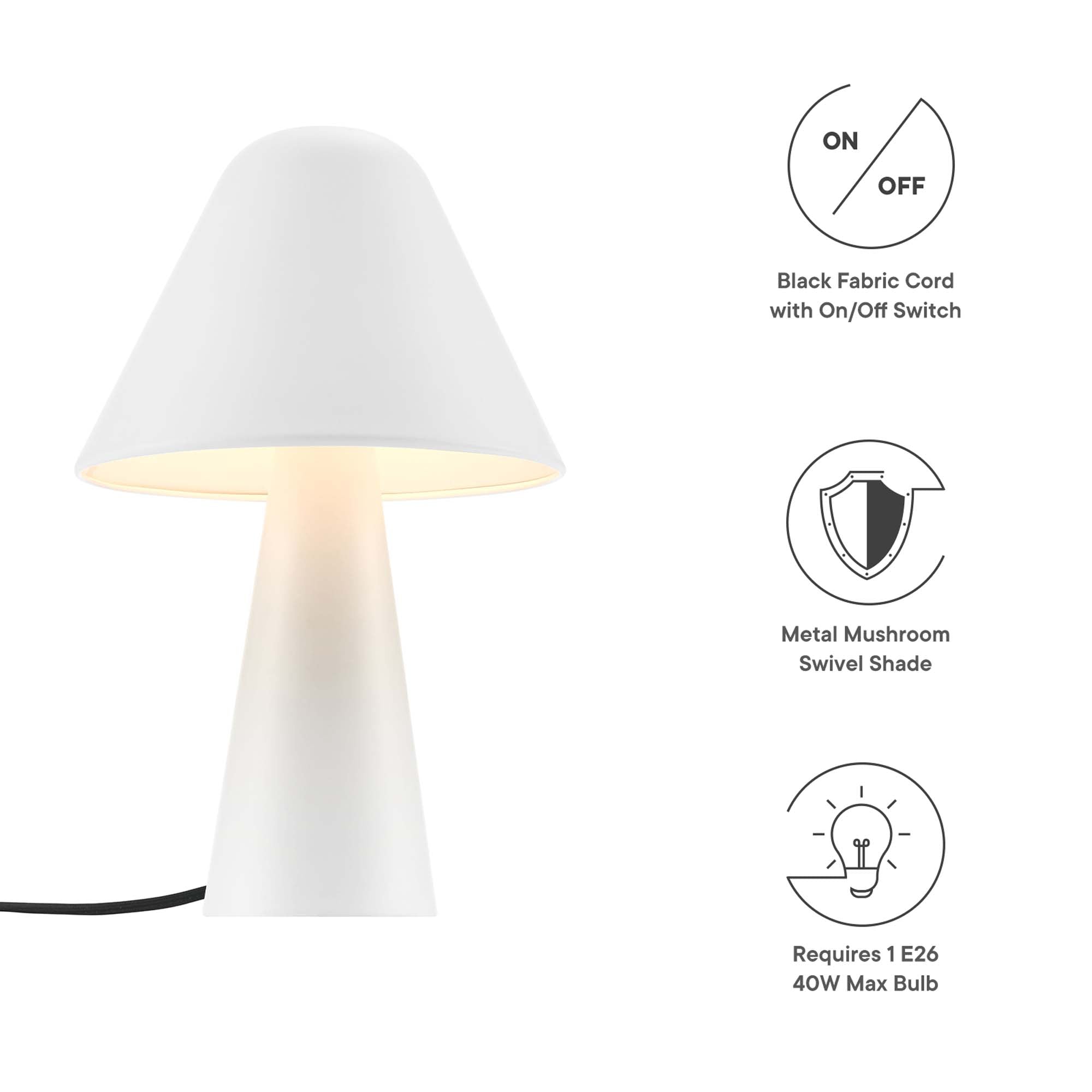 Jovial Metal Mushroom Table Lamp