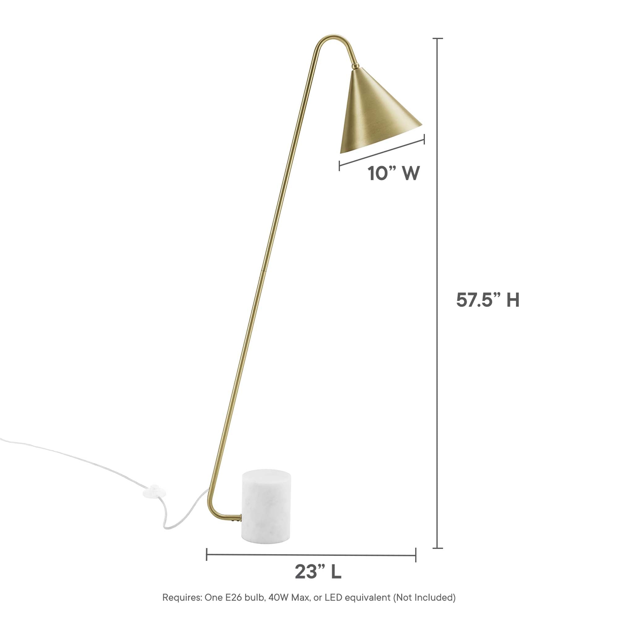 Ayla Marble Base Floor Lamp