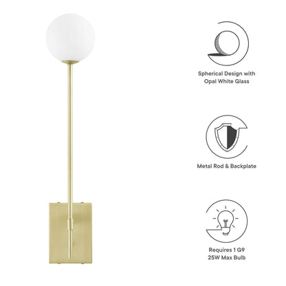 Lathen White Globe Wall Sconce