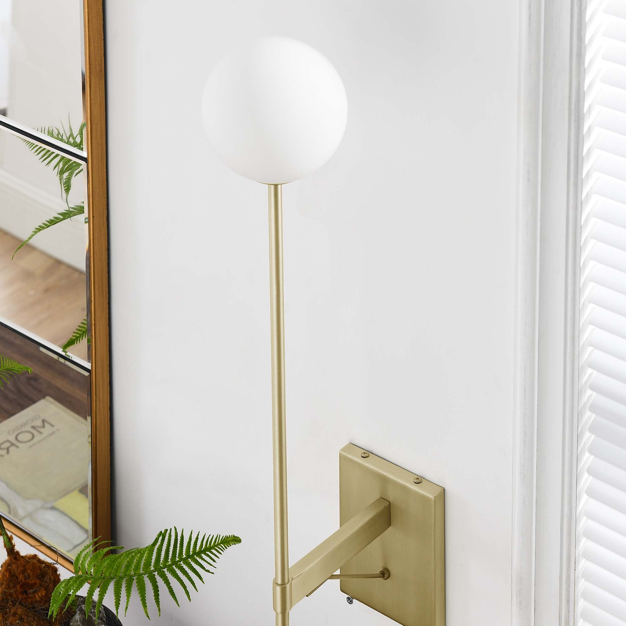 Riva White Globe Wall Sconce