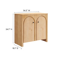 Tilde 2-Door Arched Door Storage Cabinet