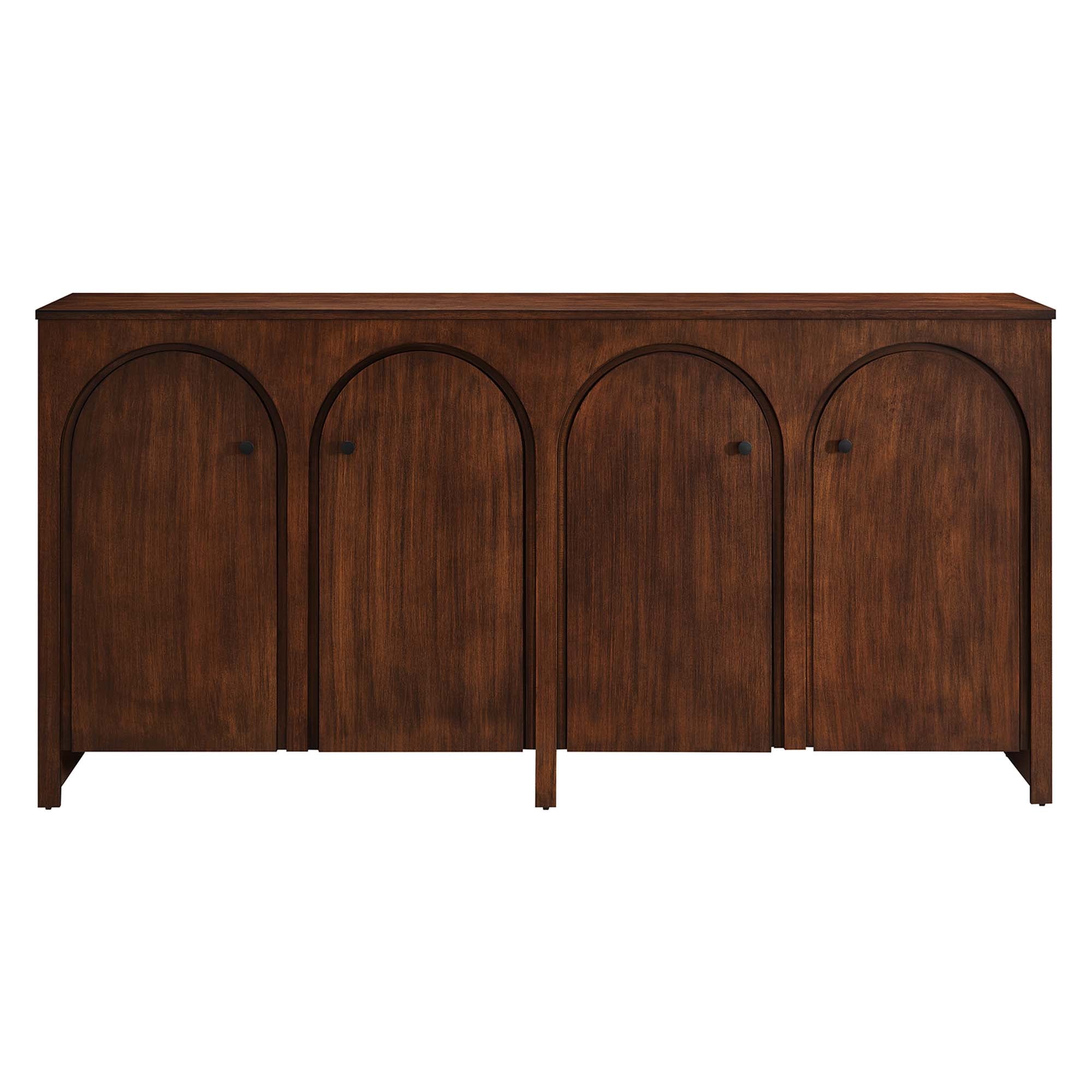 Appia Wood Grain 4-Door Sideboard Storage Cabinet