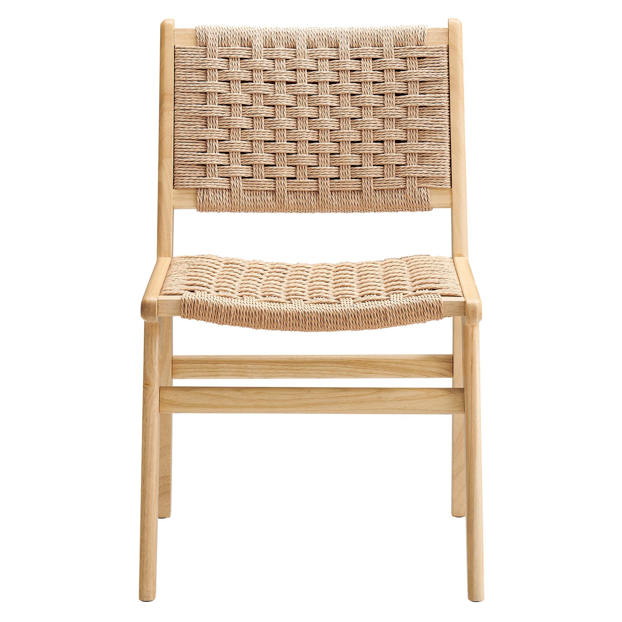 Saoirse Woven Rope Wood Dining Side Chair - Set of 2