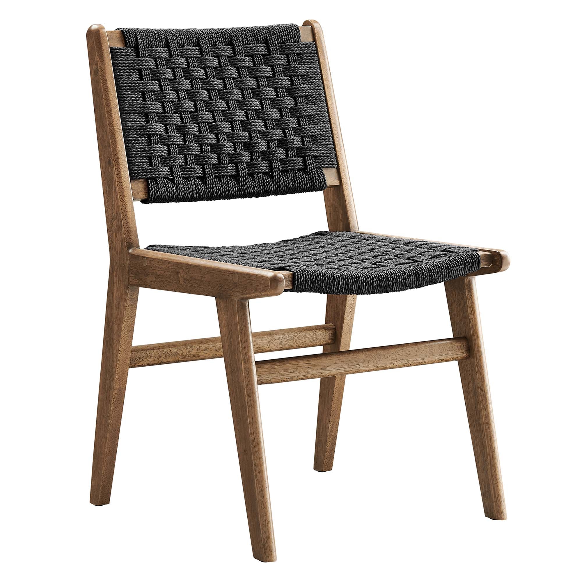 Saoirse Woven Rope Wood Dining Side Chair - Set of 2