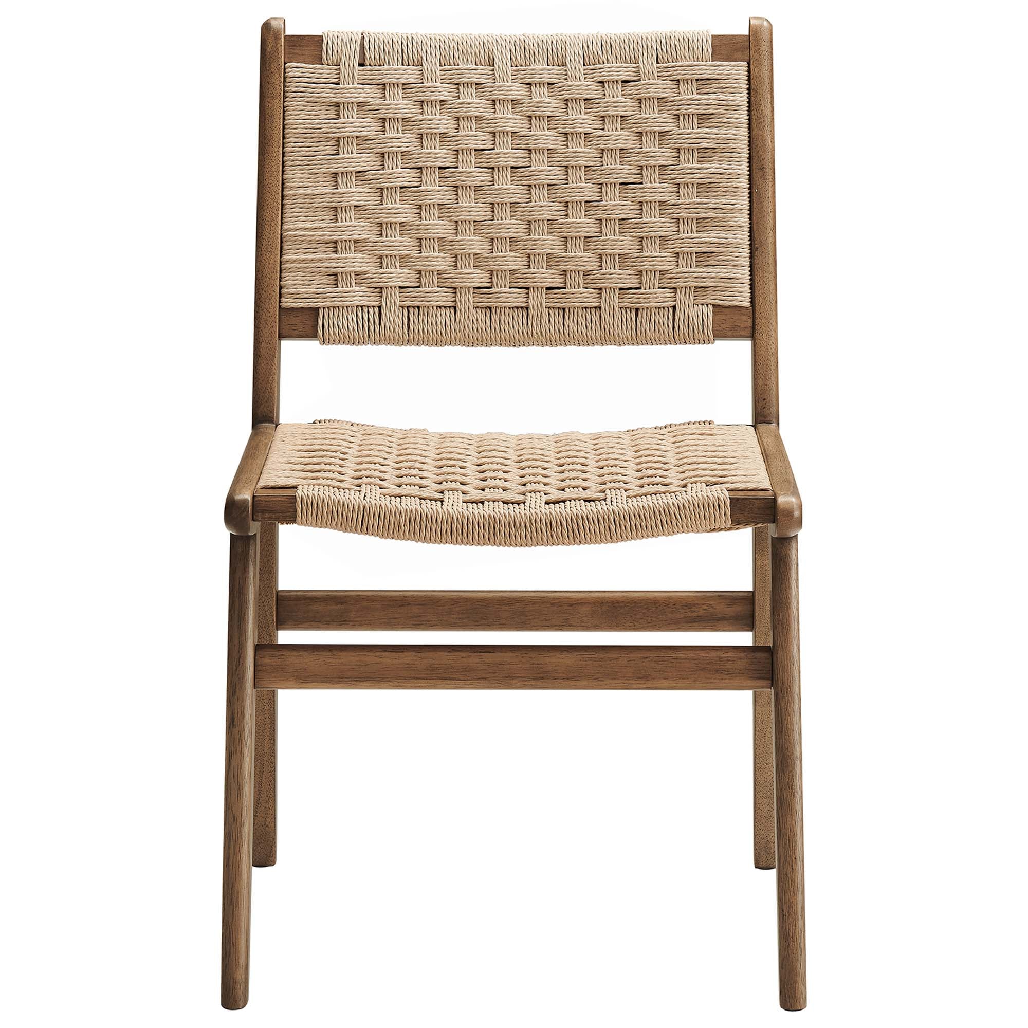 Saoirse Woven Rope Wood Dining Side Chair - Set of 2