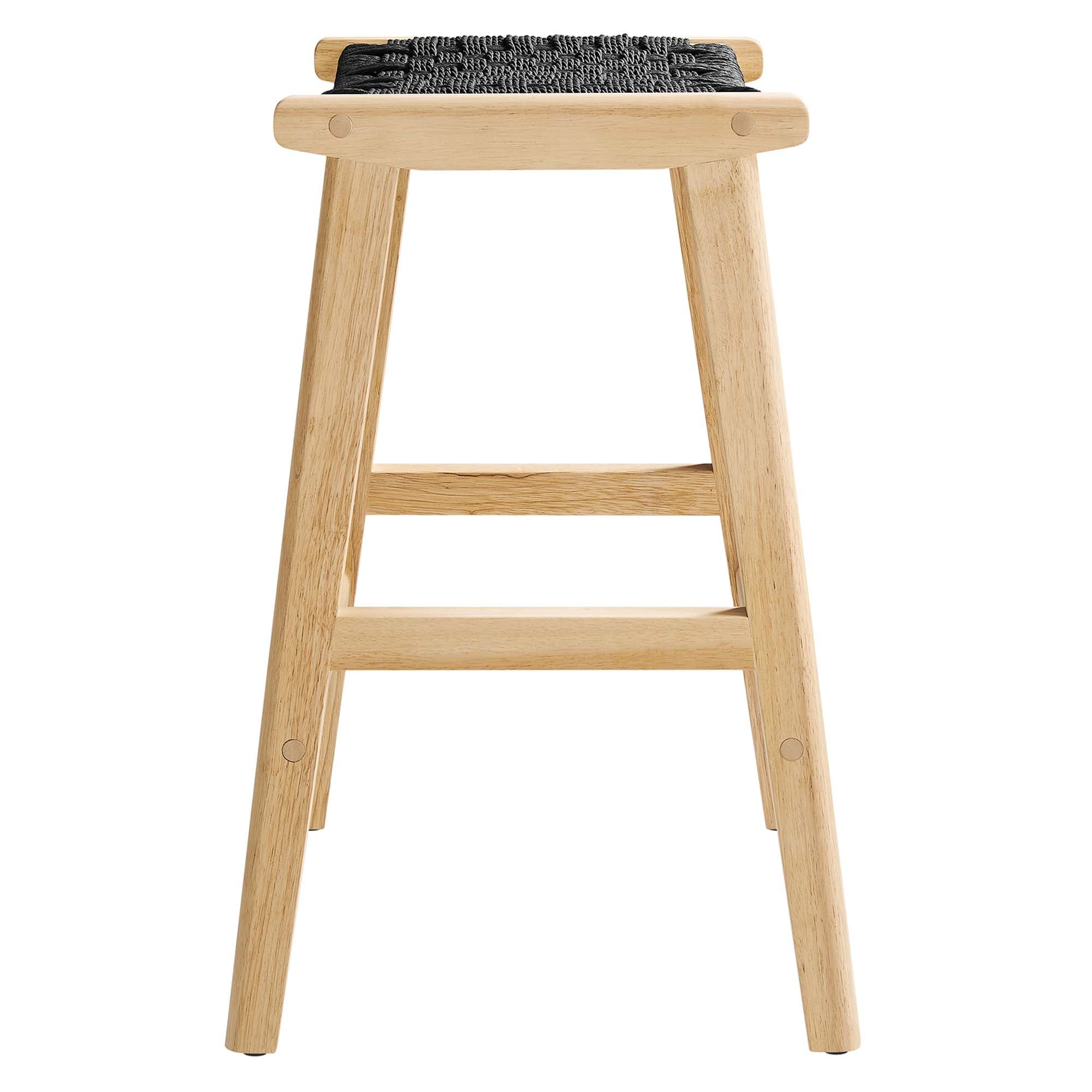 Saoirse Woven Rope Wood Counter Stool - Set of 2